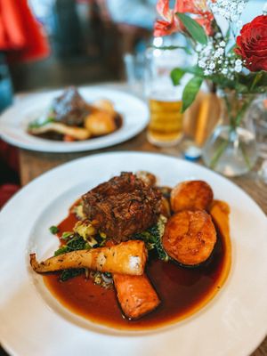 Vegan nut roast   at Three Tuns in Romsey