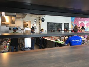 Kitchen area at Honeygrow - Christiana Mall in Newark