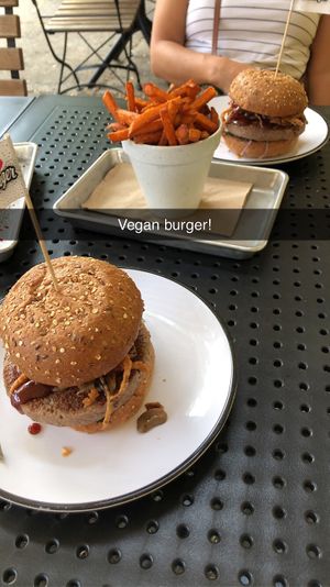 Forager with sweet potato fries. 🤤  at Bareburger - Ditmars in Astoria