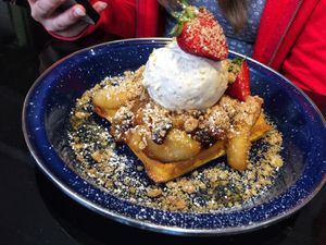 Apple crumble waffle 🍎 😋  at Sweet 'N' Seasoned in Bletchley