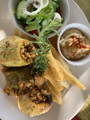Stuffed vegetables   at Polis Herb Garden in Paphos