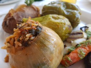Stuffed onion at Polis Herb Garden in Paphos
