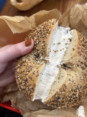   at New York City Bagel & Coffee House in Astoria