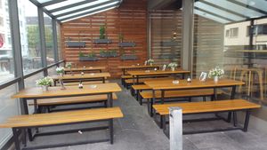 Outside seating (near busy road) at B.GOOD - Oerlikon in Zurich