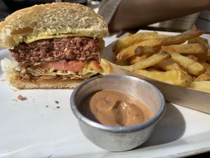 Beyond Burger  at Vegan Junkies in Lisbon
