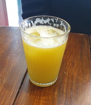 Fresh juice of the day at Vegan Junkies in Lisbon