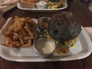 Burger at Vegan Junkies in Lisbon