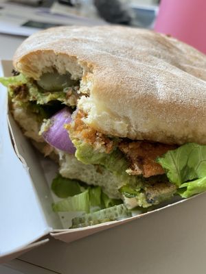 Amazing burger at Vegan Junkies in Lisbon