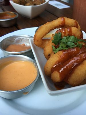 Onion rings appetizer  at Vegan Junkies in Lisbon