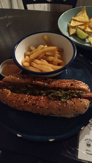 Choripan at Vegan Junkies in Lisbon