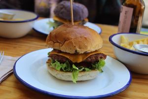 Cheeseburger   at Vegan Junkies in Lisbon