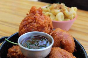 Deep fried cauliflower   at Vegan Junkies in Lisbon