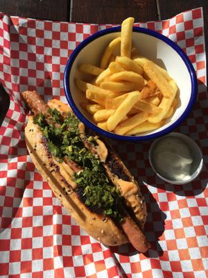 VJ's choripan at Vegan Junkies in Lisbon