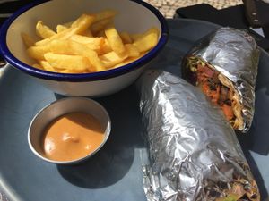 Mushrooms shawarma  at Vegan Junkies in Lisbon