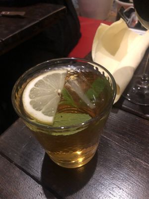 Homemade ice tea   at Vegan Junkies in Lisbon