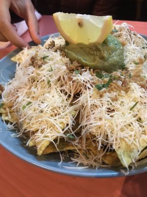 Loaded nachos  at Vegan Junkies in Lisbon
