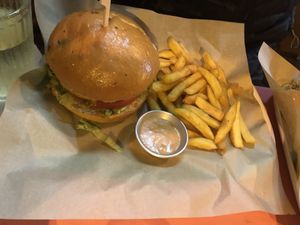 Cheeseburger  at Vegan Junkies in Lisbon