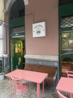 Outside  at Vegan Junkies in Lisbon