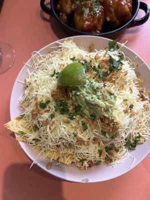 Loaded nachos  at Vegan Junkies in Lisbon