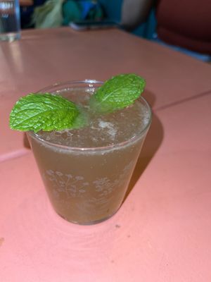Gin and Juice cocktail  at Vegan Junkies in Lisbon