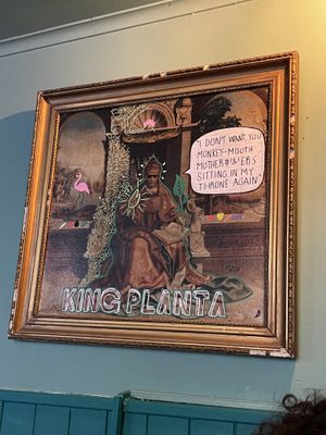 Love the King Planta picture!  Go King Planta!!  at Vegan Junkies in Lisbon