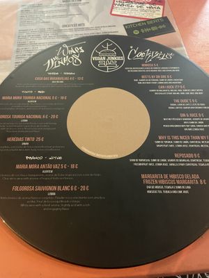 Drinks menu ❤️  at Vegan Junkies in Lisbon
