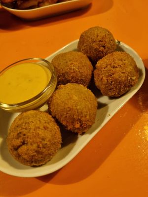 Cheese Balls at Vegan Junkies in Lisbon