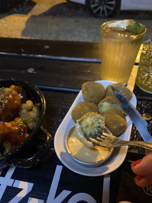 Cheese balls  at Vegan Junkies in Lisbon