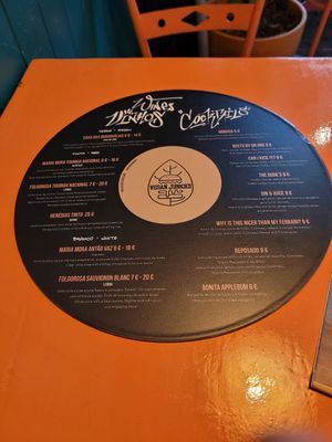 Getränkekarte at Vegan Junkies in Lisbon