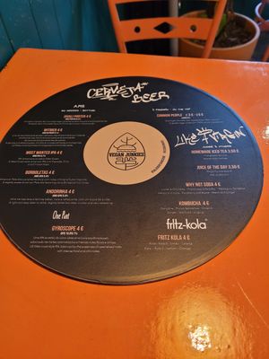 Getränkekarte at Vegan Junkies in Lisbon