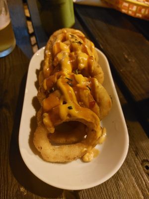 Aros de cebola at Vegan Junkies in Lisbon