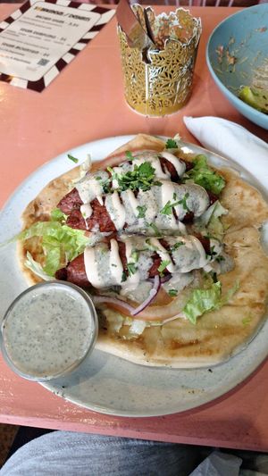 Kofta wrap at Vegan Junkies in Lisbon