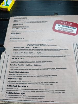 Menu  at Vegan Junkies in Lisbon