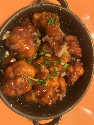 BBQ cauliflower wings  at Vegan Junkies in Lisbon