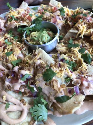 Loaded nachos  at Vegan Junkies in Lisbon