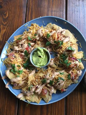 Nachos starter at Vegan Junkies in Lisbon
