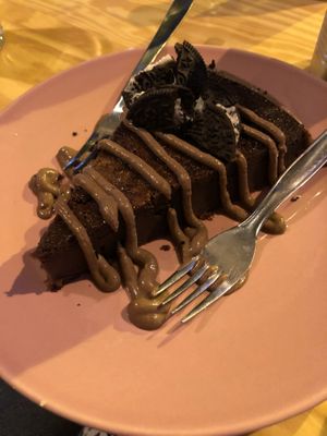 Death by chocolate cake  at Vegan Junkies in Lisbon