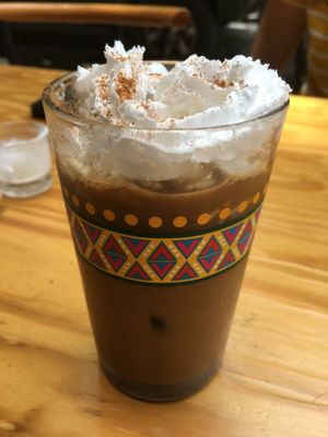 Iced coffee at Vegan Junkies in Lisbon