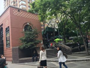 View from 49th St. Note that you don't see the entrance from the street itself; you must enter Worldwide Plaza. at MTHR Vegan in New York City