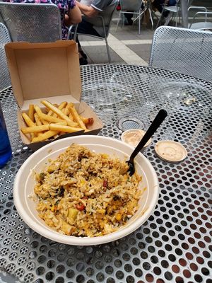 Tofu coconut curry bowl at MTHR Vegan in New York City