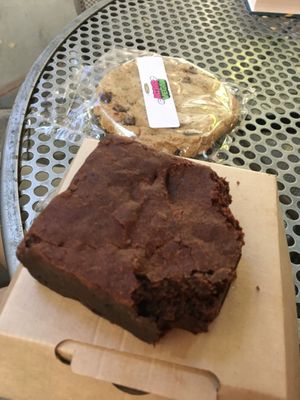Partially-eaten brownie  at MTHR Vegan in New York City