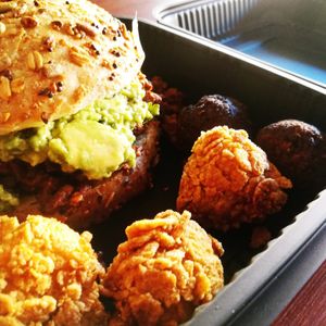 Cemita de Chorizo Vegano at Trágame Tierra in Puebla