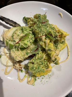 Zucchini flowers   at Yulli's in Surry Hills