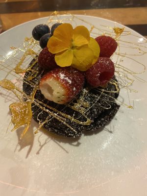 Chocolate lava cake   at Yulli's in Surry Hills
