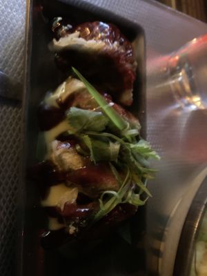 Gyoza (pardon the blur)  at Yulli's in Surry Hills