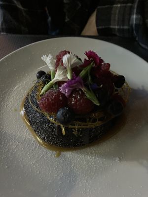Chocolate lava cake  at Yulli's in Surry Hills