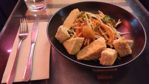 Crispy tofu large plate at Yulli's in Surry Hills