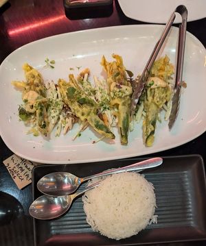 Zucchini flowers $21.50 at Yulli's in Surry Hills