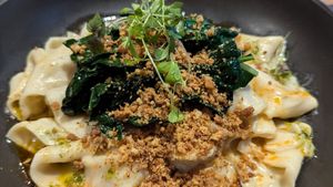 Cream cauliflower papperdelle -- really good! at Yulli's in Surry Hills