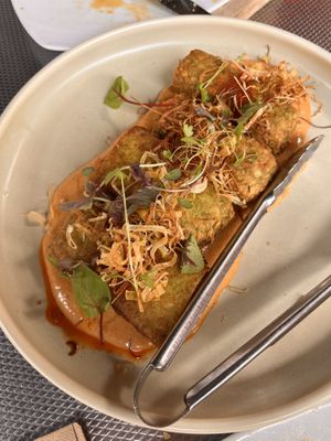 Eggplant (highlight savoury dish)   at Yulli's in Surry Hills